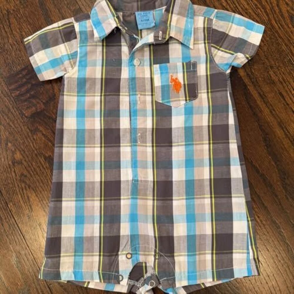 US Polo Assn shortall one piece - size 6-9 months
